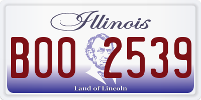 IL license plate B002539
