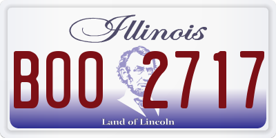 IL license plate B002717