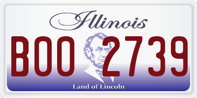 IL license plate B002739