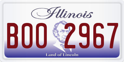 IL license plate B002967