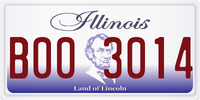 IL license plate B003014