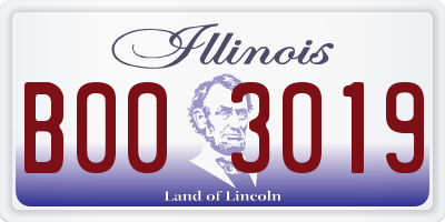 IL license plate B003019