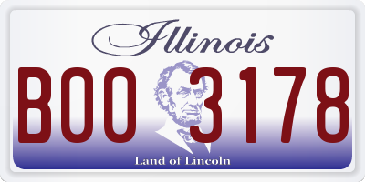 IL license plate B003178