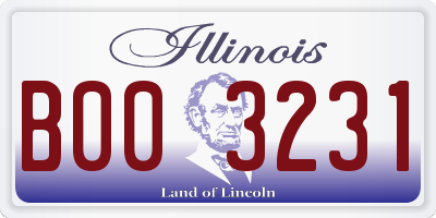 IL license plate B003231