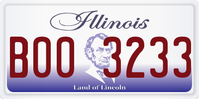 IL license plate B003233