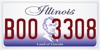 IL license plate B003308