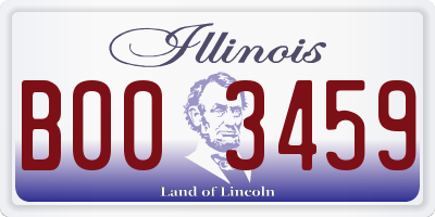 IL license plate B003459