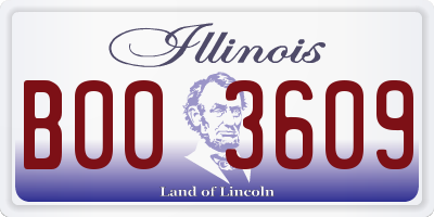 IL license plate B003609
