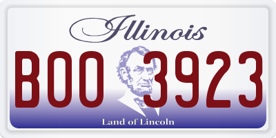 IL license plate B003923