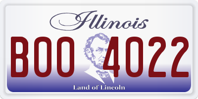 IL license plate B004022
