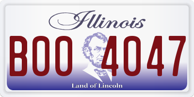 IL license plate B004047