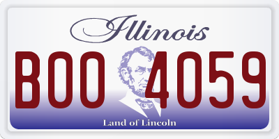 IL license plate B004059