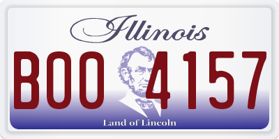 IL license plate B004157