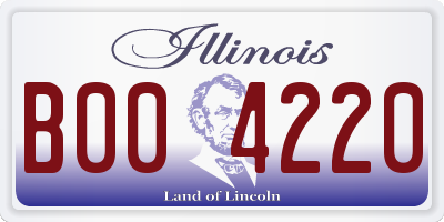 IL license plate B004220
