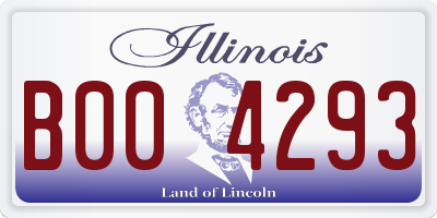 IL license plate B004293