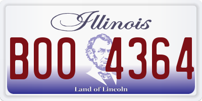IL license plate B004364