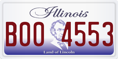 IL license plate B004553