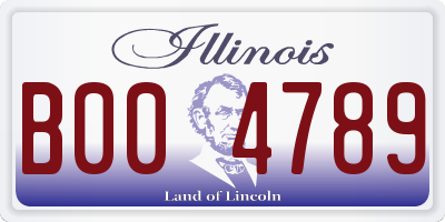 IL license plate B004789