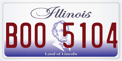 IL license plate B005104
