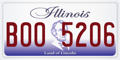 IL license plate B005206