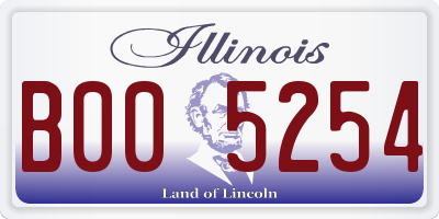 IL license plate B005254