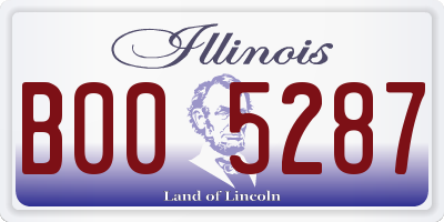 IL license plate B005287