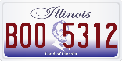 IL license plate B005312