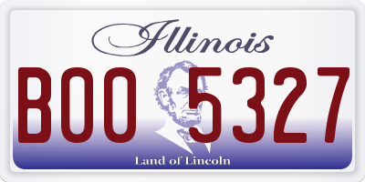 IL license plate B005327