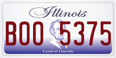 IL license plate B005375