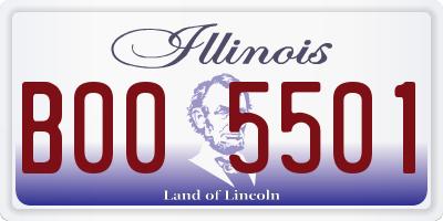 IL license plate B005501