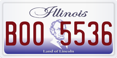 IL license plate B005536