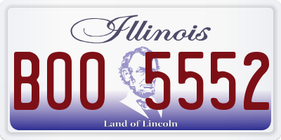 IL license plate B005552