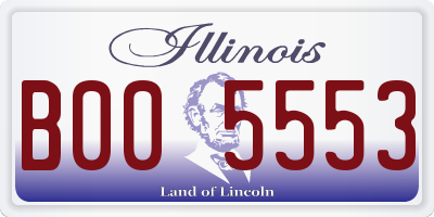 IL license plate B005553