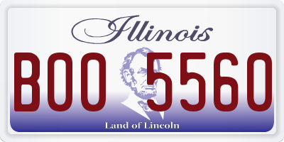 IL license plate B005560