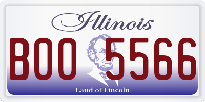 IL license plate B005566