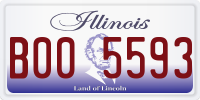 IL license plate B005593