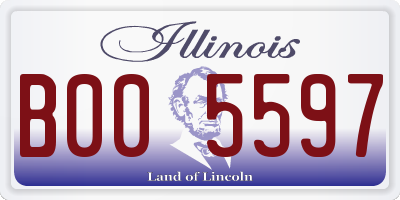 IL license plate B005597