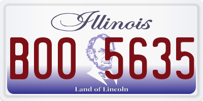 IL license plate B005635