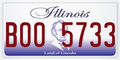 IL license plate B005733