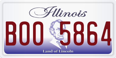 IL license plate B005864