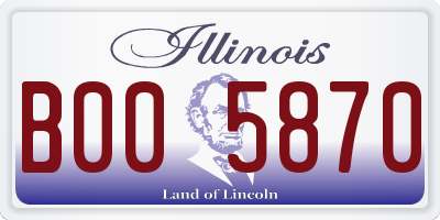 IL license plate B005870