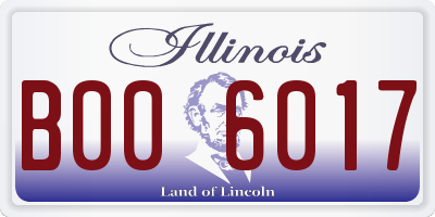 IL license plate B006017