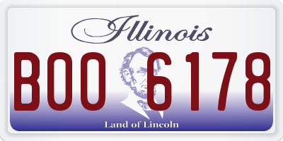 IL license plate B006178
