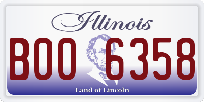 IL license plate B006358