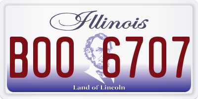 IL license plate B006707