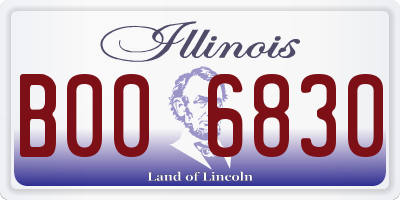 IL license plate B006830