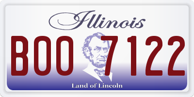 IL license plate B007122