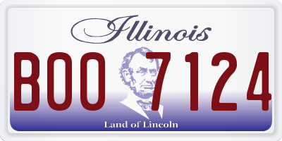 IL license plate B007124