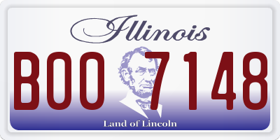 IL license plate B007148