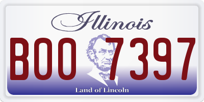 IL license plate B007397